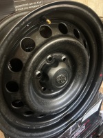 4x Black Toyota Steel Rims &ndash; 5-Stud, Ventilation Hole Design - 2
