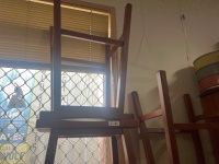 4 x Classic Wooden Stools - 3