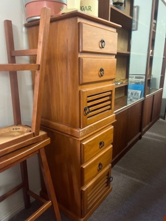 2 x Stacking Wooden Bedside Cabinets With Drawers
