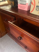 Pine Timber Chest Of Drawers With Five Drawers - 2