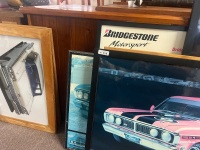 Large Lot Of Framed Automotive Prints, Motoring Signs And Classic Car Artwork - 2