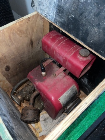 Vintage BSA Stationary Petrol Engine With Fuel Tank, Air Filter & Engine Components
