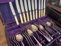 James Dixon & Sons Empire Cabinet Cutlery Set With Carving Knife And Serving Spoons - 2