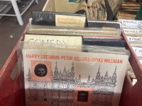 2 x Plastic Boxes of Mixed Records with Various Genres - 2