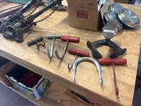 Cast Iron Cobblers Shoe Making Last Anvil and Hay Bail and Meathooks