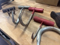 Cast Iron Cobblers Shoe Making Last Anvil and Hay Bail and Meathooks - 3