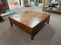 Modern square coffee table with hidden storage - 3