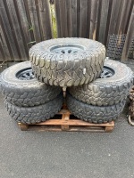 Mickey Thompson Baja MTZ off road tyres on black rims set of four - 2