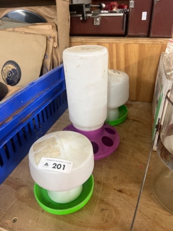 Lot of Feeders and Water Dispensers