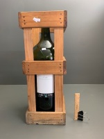 9ltr Baily & Baily Sav Blance Bottle in Wooden Frame - Sadly Empty - 2