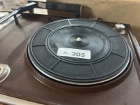 Sanyo G-2312 Portable Stereo Record Player and Radio Housed in a Brown Briefcase-Style Case - 3