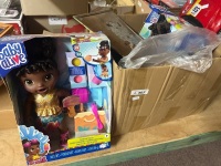 Box Lot of Childrens Toys Including Toy Car and Dolls - 2
