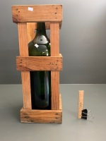 9ltr Baily & Baily Sav Blance Bottle in Wooden Frame - Sadly Empty - 3