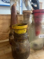 Large Lot of Assorted Collectable Oil Cans with Plastic Spouts - castrol, bp, - 2
