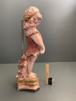 Vintage Plaster 'My First Camie' Figure / Lamp Base - As Is - 4