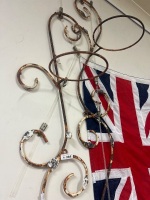 Pair of Decorative Hanging Metal Plant Pot (4) Holders - 3
