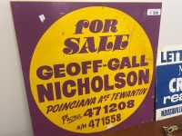 2 x Galvanised Signs Inc. Mark Barnett Realestate and For Sale sign - 2