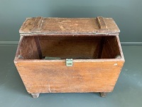 Large Vintage Bush Furniture Timber Box with Lifting Flap - 3