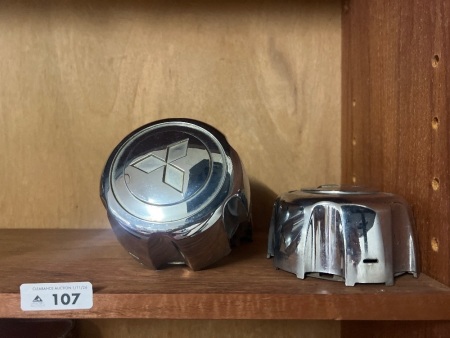 Lot Of Mitsubishi Chrome Wheel Centre Caps