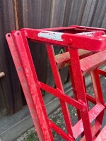 Pair red metal car ramps loading ramps - 2