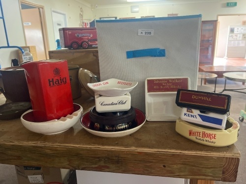 Lot of Assorted Porceline and Bakerlite Ashtrays