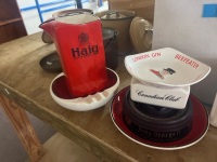 Lot of Assorted Porceline and Bakerlite Ashtrays - 2