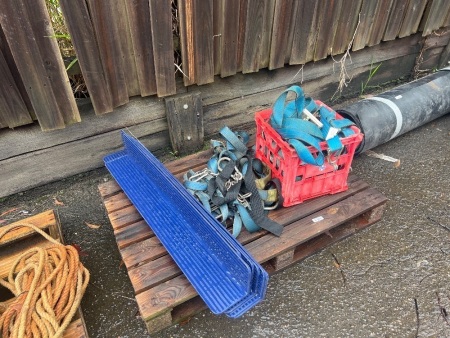 Mixed Lot Blue Load Edge Protectors Straps and Chains