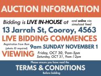 Full Clearance In-House Auction - Live & Simulcast - Sunday November 1, 2026