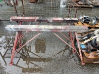 Two Metal Frame Sawhorses