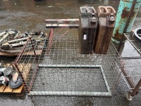 Wire Mesh Animal Cage with Two Jerry Cans