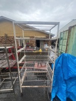Metal Shelving Unit with Stainless Steel Racks
