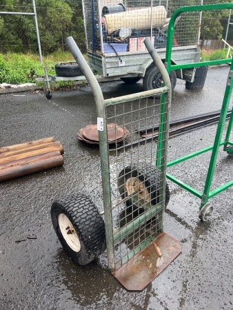 Home Made Metal Trolley with Large Wheels