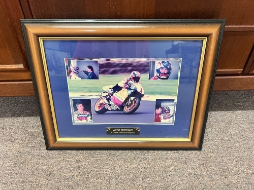 Framed Mick Doohan Memorabilia