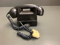 1960's Black Bakelite Rotary Dial PhoneÃ‚Â  with Original Number Disc - 5