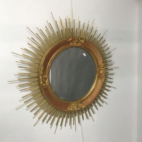 Contemporary Sunburst Style Mirror