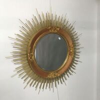 Contemporary Sunburst Style Mirror