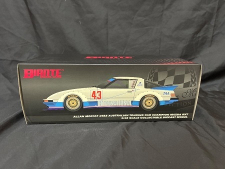 1983 Mazda RX7 # 43 Allan Moffat - Winner ATCC - 0148/2000 - Biante BNA0003 - Certificate Signed Allan Moffat; (w/ stickers)