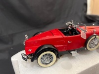 1928 Stutz Blackhawk Boattail Speedster &ndash; Red - Franklin Mint B11RJ58 - Fair Condition; Repaired Windscreen & Driveshaft - 2