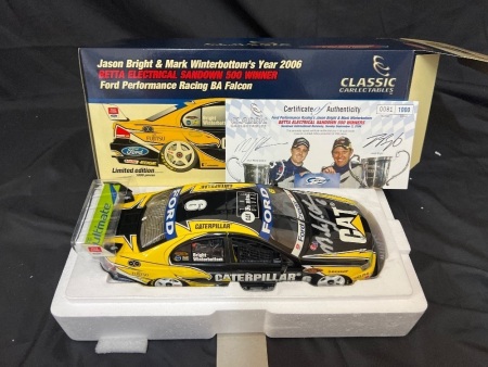 2006 Ford Falcon BA XR8 # 6 Jason Bright/Mark Winterbottom - FPR Winner Sandown - 0081/1000 - Classic Car 18270 - Car Signed Mark Winterbottom; Certificate Signed Jason Bright & Mark Winterbottom