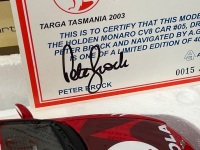 2003 Holden Monaro CV8 # 05 Peter Brock/Anne Gigney - Targa Tasmania - 0015 / 4000 - AUTOart 80314 - Car & Certificate Signed Peter Brock - 6