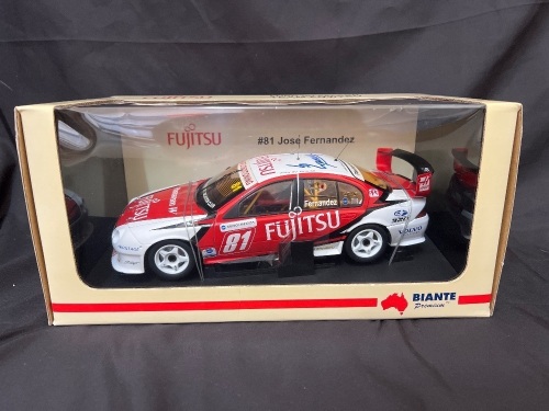 2004 Ford Falcon AU XR8 # 81 Jose Fernandez DJR Konica Series - 0097 / 1000 - Biante B180101M - Car, Certificate & Box Signed Jose Fernandez