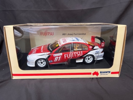 2004 Ford Falcon AU XR8 # 81 Jose Fernandez DJR Konica Series - 0097 / 1000 - Biante B180101M - Car, Certificate & Box Signed Jose Fernandez