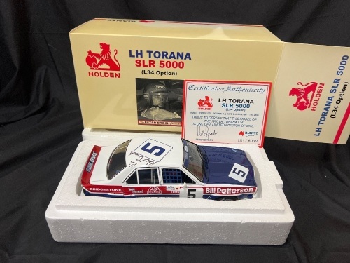 1976 Holden Torana LH L34 SLR5000 # 5 Peter & Phil Brock - 3rd Place Hardie-Ferodo 1000 - 0114 / 6000 - Biante 87461 - Certificate and car signed by Peter Brock