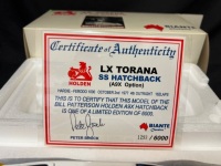 1977 Holden Torana LX A9X SS # 25 Peter & Phil Brock 4th Place Hardie-Ferodo 1000 - 1293 / 6000 - Biante 87761 - Certificate Signed by Peter Brock - 4