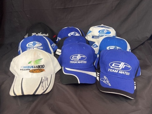9 x Dick Johnson Racing Team Mates Caps &ndash; Bathurst & Townsville 400, Including Signed Cap - Townsville
