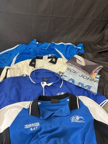 Dick Johnson Racing Team Polo Shirts and Flags, Including Signed Shirt