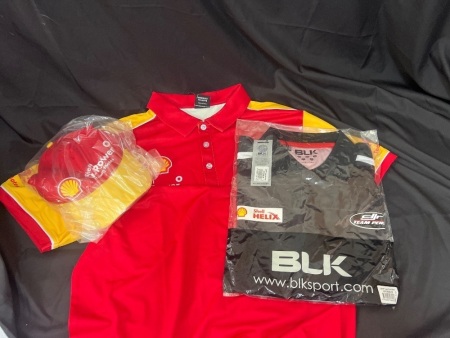 Sealed Shell V Power Polo Cap Set and BLK Team Penske Polo &ndash; As New With Tags