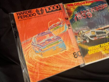 Hardie Ferodo 1000 Programmes 1973 Folded and 1976 Pair