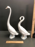 2 x NAO Long Necked Ceramic Geese - 3