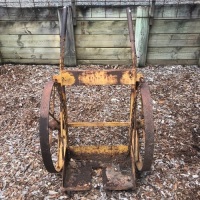 Vintage Large Steel Wheeled Trolley